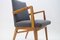 Mid-Century Modern Wood Armchair in Grey Fabric, Germany, 1950s 7