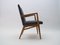 Mid-Century Modern Wood Armchair in Grey Fabric, Germany, 1950s, Image 3