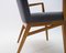 Mid-Century Modern Wood Armchair in Grey Fabric, Germany, 1950s 9