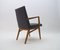 Fauteuil Mid-Century Moderne en Bois Tissu Gris, Allemagne, 1950s 4