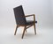 Mid-Century Modern Wood Armchair in Grey Fabric, Germany, 1950s, Image 4