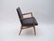 Mid-Century Modern Wood Armchair in Grey Fabric, Germany, 1950s 4