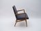 Mid-Century Modern Wood Armchair in Grey Fabric, Germany, 1950s, Image 4