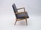 Fauteuil Mid-Century Moderne en Bois Tissu Gris, Allemagne, 1950s 3