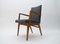 Mid-Century Modern Wood Armchair in Grey Fabric, Germany, 1950s, Image 5