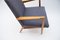 Mid-Century Modern Wood Armchair in Grey Fabric, Germany, 1950s, Image 7