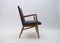 Fauteuil Mid-Century Moderne en Bois Tissu Gris, Allemagne, 1950s 2