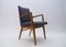 Fauteuil Mid-Century Moderne en Bois Tissu Gris, Allemagne, 1950s 1