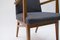 Mid-Century Modern Wood Armchair in Grey Fabric, Germany, 1950s 9