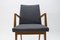 Mid-Century Modern Wood Armchair in Grey Fabric, Germany, 1950s 10