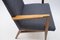 Mid-Century Modern Wood Armchair in Grey Fabric, Germany, 1950s, Image 7