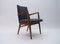Mid-Century Modern Wood Armchair in Grey Fabric, Germany, 1950s, Image 2