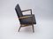 Mid-Century Modern Wood Armchair in Grey Fabric, Germany, 1950s 5