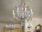 Large Antique Murano 9-Light Chandelier in Blown Glass, 1900s 3