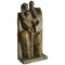 Escultura cubista holandesa de bronce de un hombre y una mujer de pie, años 60, Imagen 1