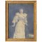 Grand Portrait Photo Art Nouveau Glamour Femme en Argent Doré avec Cadre Doré 1