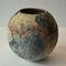 Decorative Globe Shape Textured Studio Vase in Pastel Colors, 1980s 5