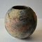 Decorative Globe Shape Textured Studio Vase in Pastel Colors, 1980s 2