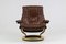 Relax Armchair with Ottoman in Brown Leather from Ekornes, Set of 2 9