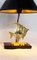 Brass Moon Fish Table Lamp from Deknudt, 1970s 5