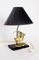 Brass Moon Fish Table Lamp from Deknudt, 1970s, Image 1