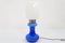 Space Age Blue Glass Table Lamp, 1960s, Image 1