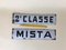 Italian Enamel Metal Signs Second Class and Mixed Class, 1940s, Set of 2, Image 2