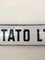 Emailliertes italienisches Metallschild E 'Vietato l'Ingresso oder No Entry, 1930er 5