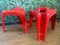 Vintage Red Casalino Stool by Alexander Begge for Casala 5