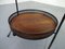 Rosewood & Steel Side Table with Tray Top, 1950s 12