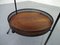 Rosewood & Steel Side Table with Tray Top, 1950s, Image 12