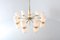 Brass and Opaline Glass Chandelier by Hans-Agne Jakobsson for Hans-Agne Jakobsson AB Markaryd, 1960s 6