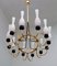 Mid-Century Italian Brass and Opaline Glass Chandelier from Arredoluce, 1950s 7