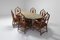 Hollywood Regency Italian Bamboo Floral Dining Chairs, 1960s, Set of 6, Image 20