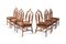 Hollywood Regency Italian Bamboo Floral Dining Chairs, 1960s, Set of 6, Image 7