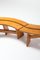 Vintage Curved Elmwood Benches by Pierre Chapo, 1960s, Set of 4 10