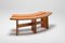 Vintage Curved Elmwood Benches by Pierre Chapo, 1960s, Set of 4, Image 7