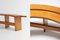 Vintage Curved Elmwood Benches by Pierre Chapo, 1960s, Set of 4 11