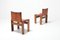 Cognac Leather Monk Chairs by Tobia & Afra Scarpa for Molteni, 1970s, Set of 2, Image 8