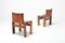 Monk Stühle aus cognacfarbenem Leder von Tobia & Afra Scarpa für Molteni, 1970er, 2er Set 8