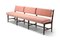 Mid-Century Scandinavian Pink Velvet & Wenge Bench, 1960s, Image 1