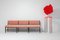 Mid-Century Scandinavian Pink Velvet & Wenge Bench, 1960s, Image 4