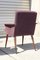 Lounge Chairs in Purple Velvet and Varnished Wood, France, 1950s, Set of 2 11
