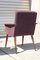 Lounge Chairs in Purple Velvet and Varnished Wood, France, 1950s, Set of 2, Image 11