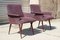 Lounge Chairs in Purple Velvet and Varnished Wood, France, 1950s, Set of 2, Image 3