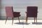 Lounge Chairs in Purple Velvet and Varnished Wood, France, 1950s, Set of 2 6