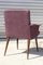 Lounge Chairs in Purple Velvet and Varnished Wood, France, 1950s, Set of 2 10