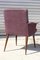 Lounge Chairs in Purple Velvet and Varnished Wood, France, 1950s, Set of 2, Image 10
