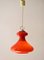 Red Opal Glass Ceiling Lamp from Peill & Putzler, 1970s 1