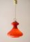 Red Opal Glass Ceiling Lamp from Peill & Putzler, 1970s, Image 1